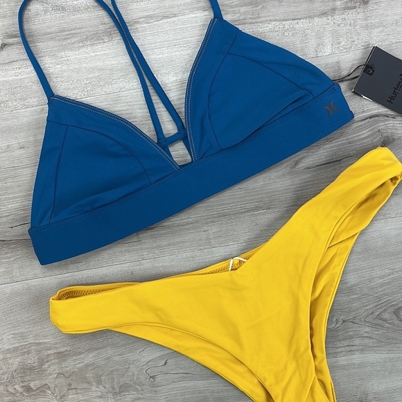 ☀️HURLEY☀️RIP CURL☀️ Q/D BRALETTE PREMIUM SURF HI LEG PANT BIKINI SET - Picture 6 of 14